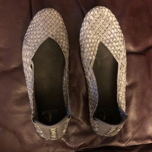 Silver ballet shoes